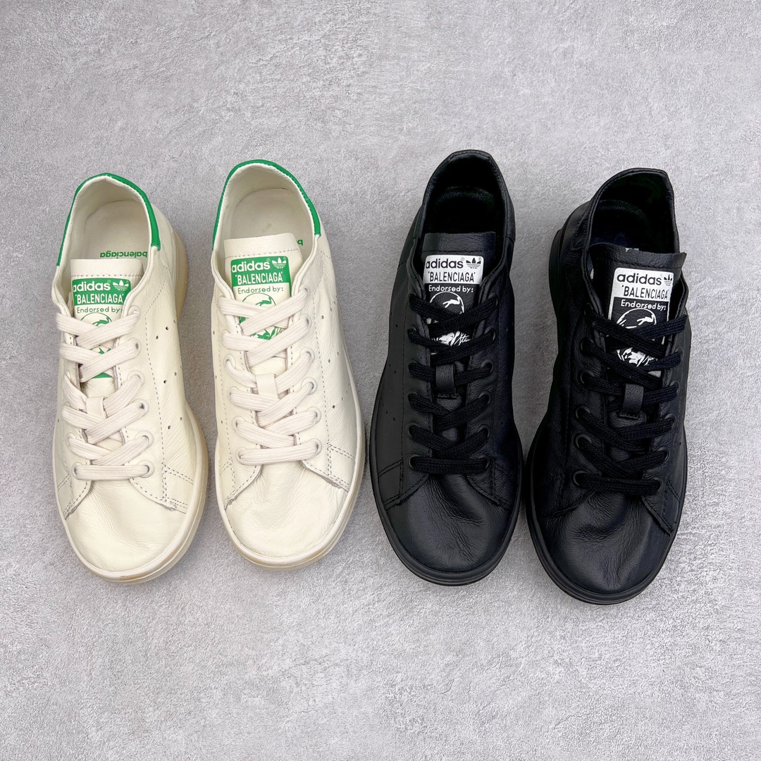 图片[2]-💰160 ＃纯原福利‼Balenciaga x Adidas Originals StanSmith 巴黎世家阿迪达斯联名款史密斯做旧风运动鞋 设计简洁 其流线鞋头设计和疏孔三间成为全球的时尚指标 这种皮革运动鞋配备饰有三叶标志的鞋踭垫 皮革衬里缔造舒适的穿着体验 尺码 35 36 37 38 39 40 41 42 43 44 45 编码：Xby2936030-运动鞋