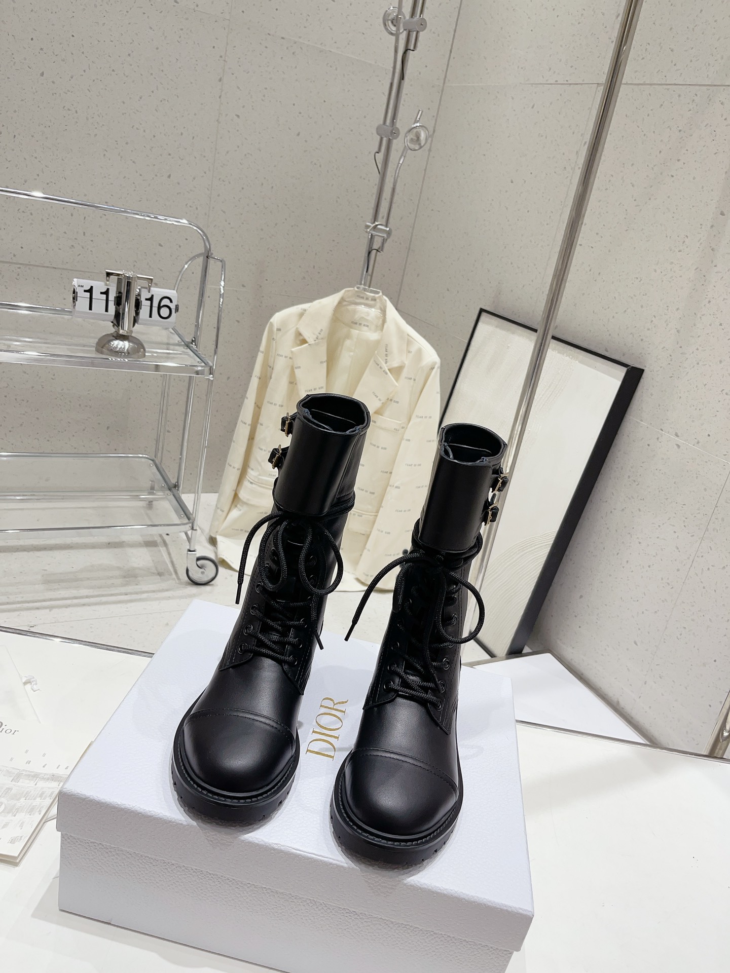 Dior Martin Boots Cowhide Rubber Fall/Winter Collection Fashion Sweatpants