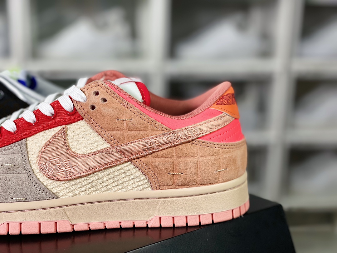 Clot x 【Nike】 SB Dunk Low ”20th Anniversary/What The” Dunk Series Low-top Casual Sports Skateboard Shoes ”Joint Brown Blue Gray Mandarin Duck” FN0316-999