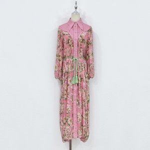 Top Perfect Fake Alemais Clothing Dresses Pink Printing Linen Silk