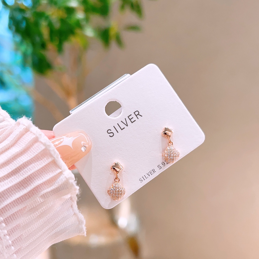 フレッシュ低アレルギー銀イヤリングシルバー ウェディング