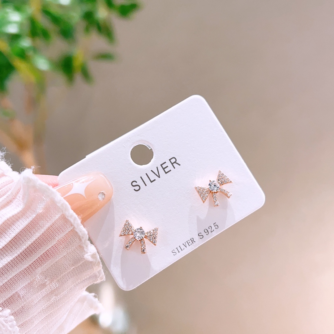 シックS925スターリングシルバーイヤリングシルバー 旅行