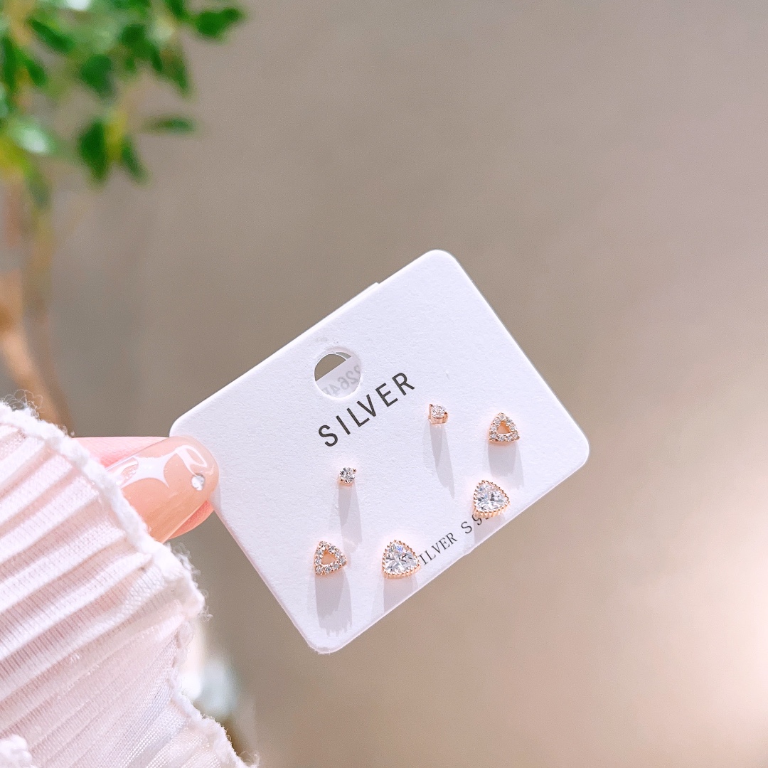 S925 Sterlingsilber Ohrringe Minimalistisch Weihnachten Silber