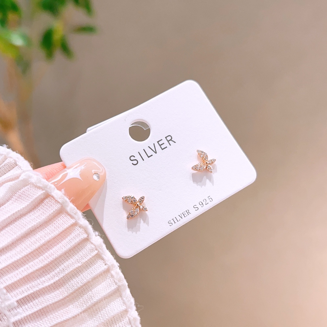 Allergiearmes Silber Ohrringe Koreanischer Stil Jahresfeier Silber