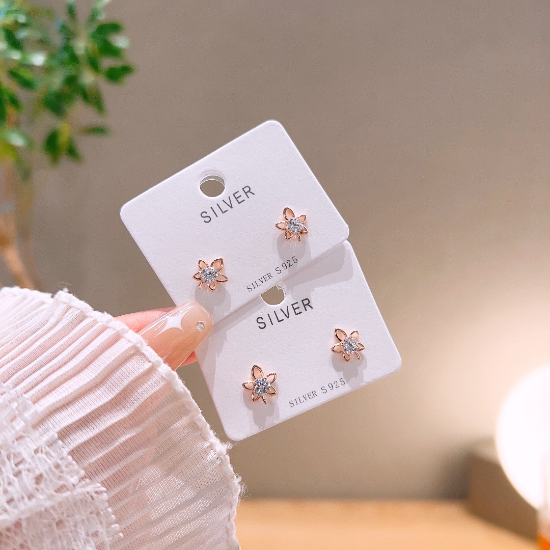 Allergiearmes Silber Ohrringe Schick Hochzeitsgeschenk Gold