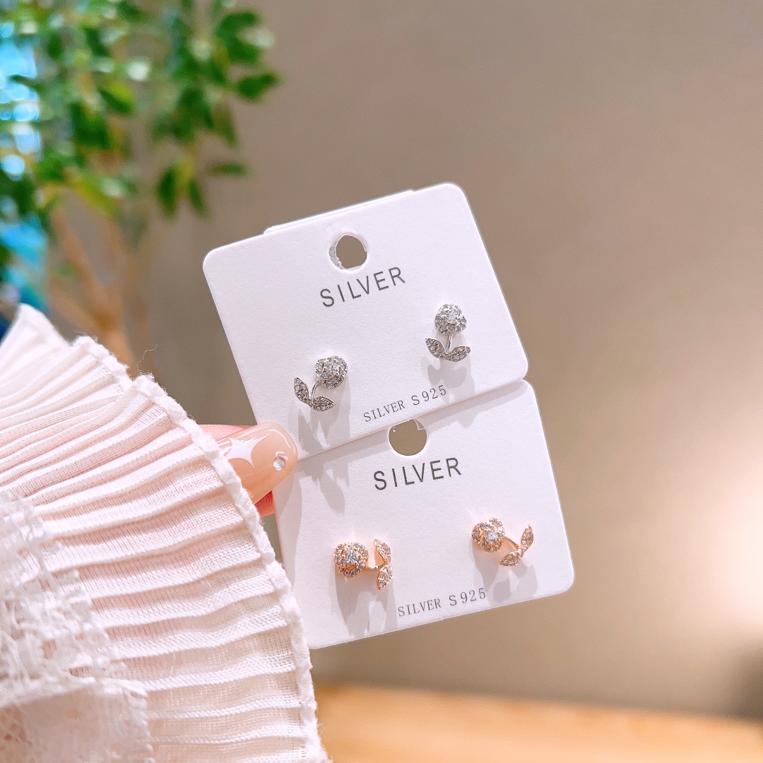 Hypoallergenes Silber Ohrringe Vintage Standesamt Silber