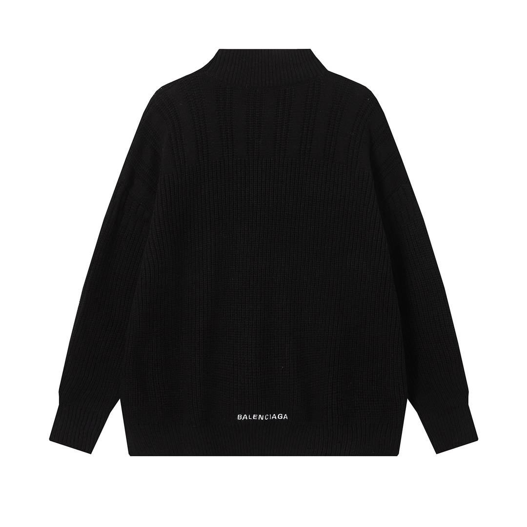 “Balenciaga Embroidered Kimono with Logo, Crack-Up Sweater in Black and Pink” - 图片 2