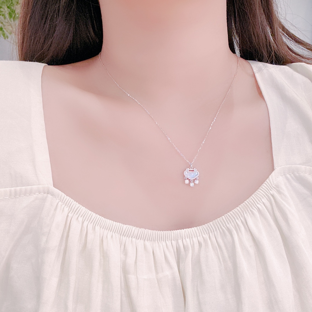 Hochglanzpoliertes Silber Kette Vintage Abschluss Silber