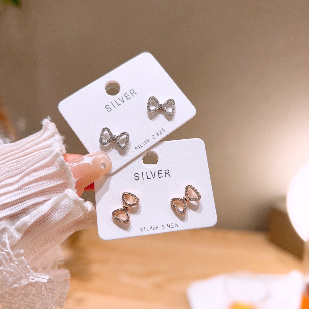 S925 Sterlingsilber Ohrringe Frisch Reise Gold