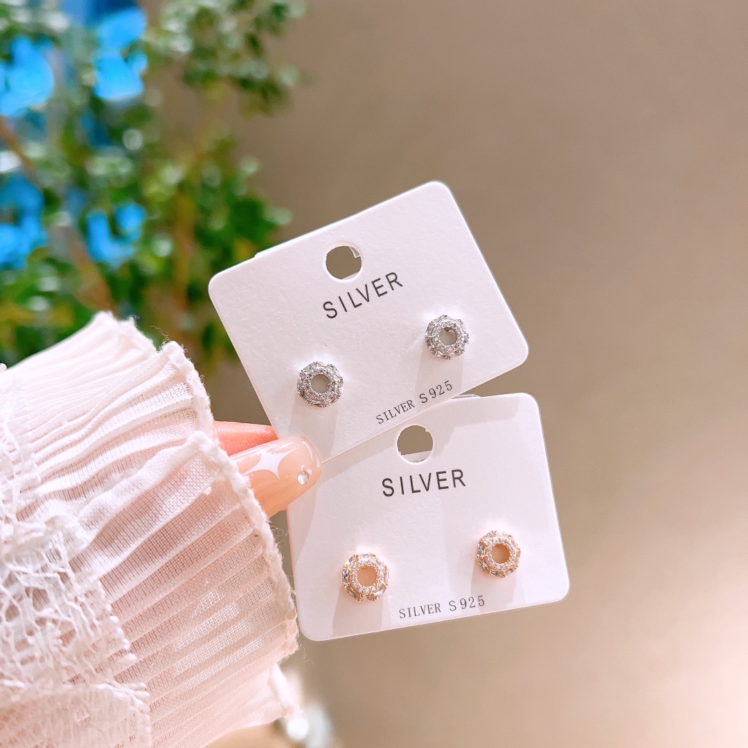 Nickelfreies Silber Ohrringe Rein Geschenk für beste Freundin Gold