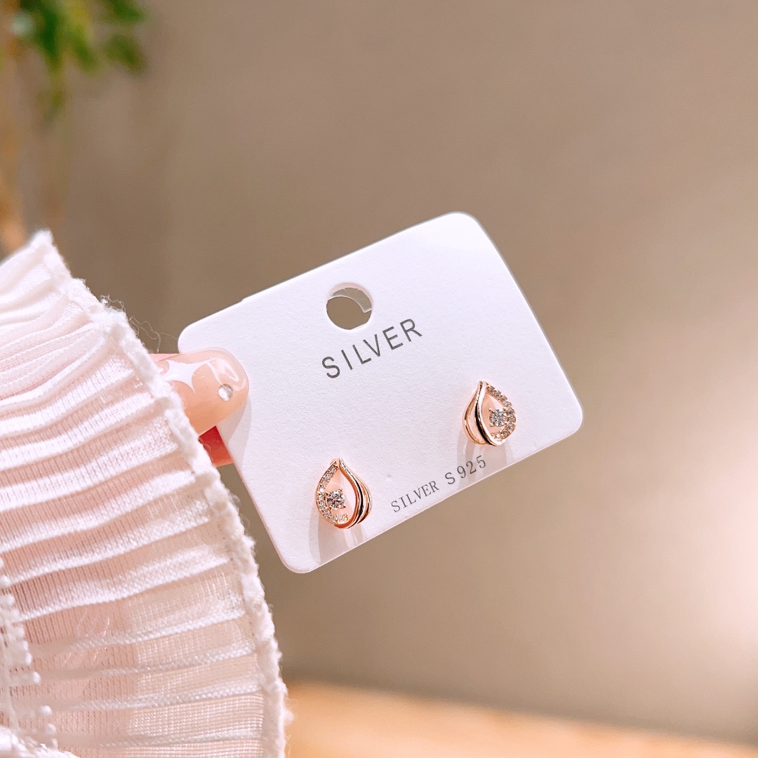 Hochglanzpoliertes Silber Ohrringe Französisch Vatertag Silber