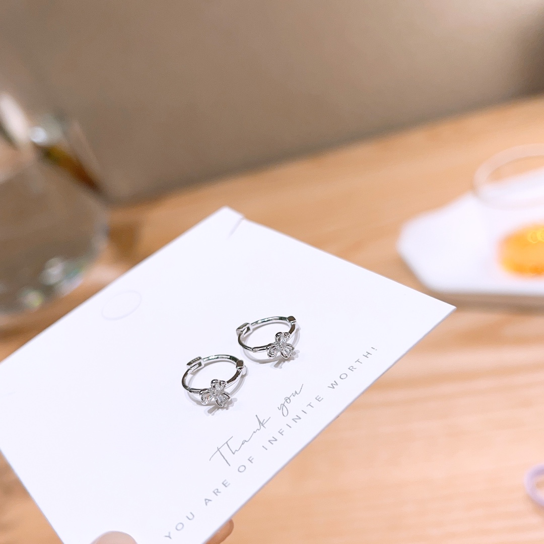 S925 Sterling Silver Ear Cuffs Cute Date Night Gold