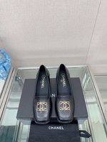 Chanel Single Layer Shoes Genuine Leather Sheepskin