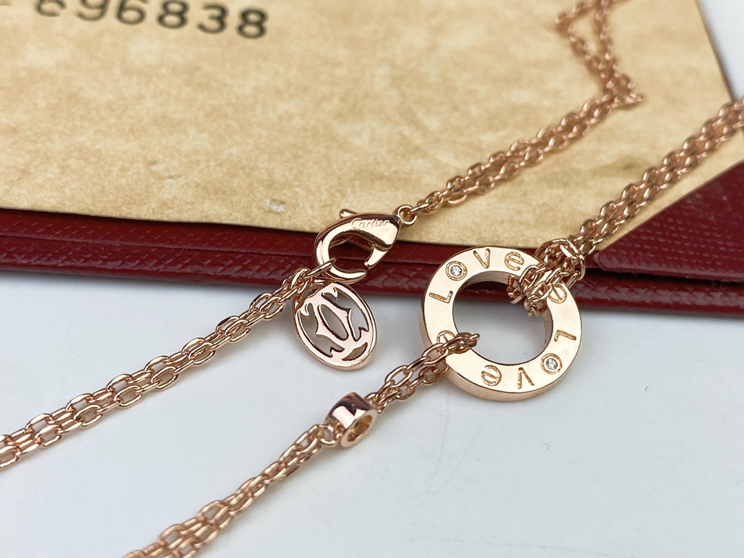 Cartier Cartier卡地亚 LOVE小圆环双层项链 订做，媲美真品 高端亚金电镀18k金工艺