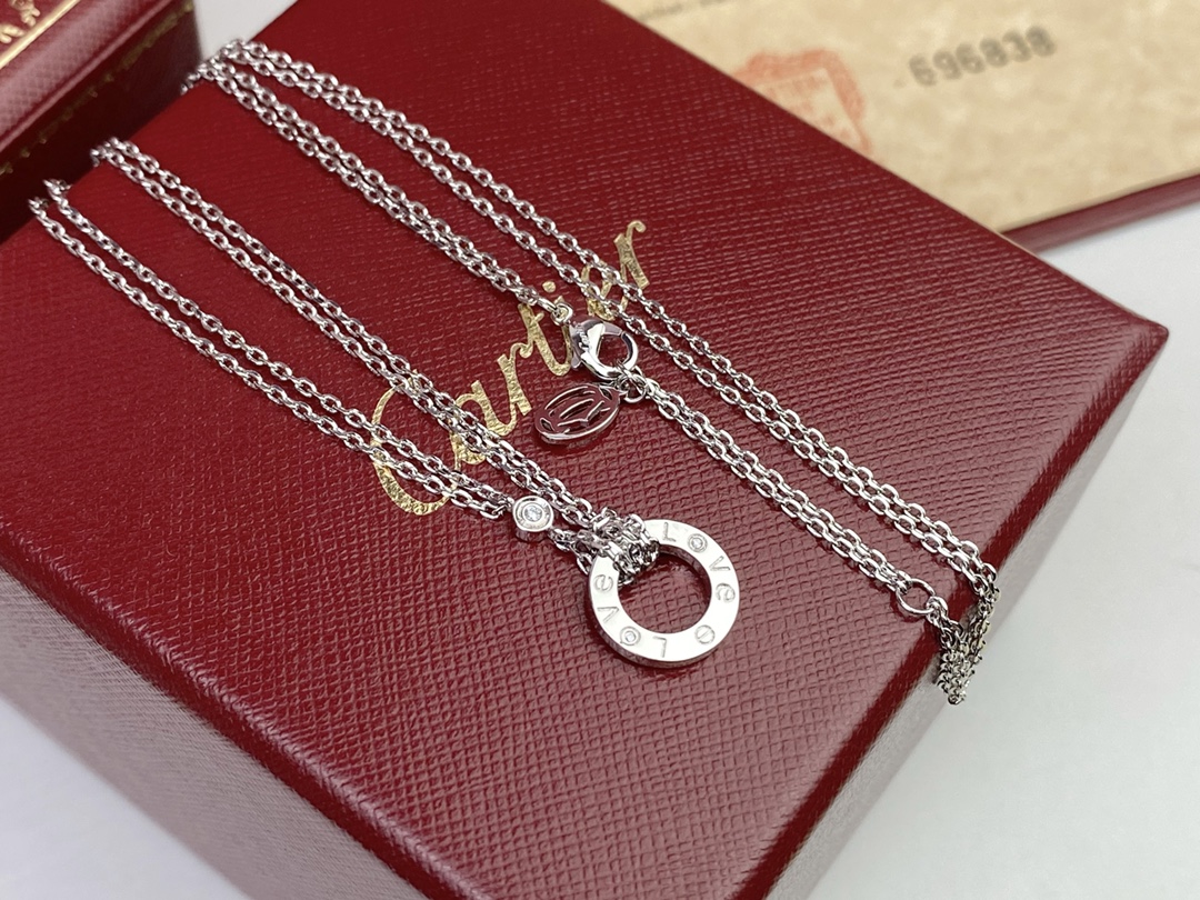 Cartier Cartier卡地亚 LOVE小圆环双层项链 订做，媲美真品 高端亚金电镀18k金工艺