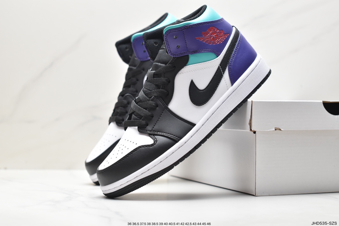 Jordan Air Jordan 1 Mid AJ1 Joe 1 Mid-top Retro Culture All-match Casual Sports Basketball Shoes DQ8426-154