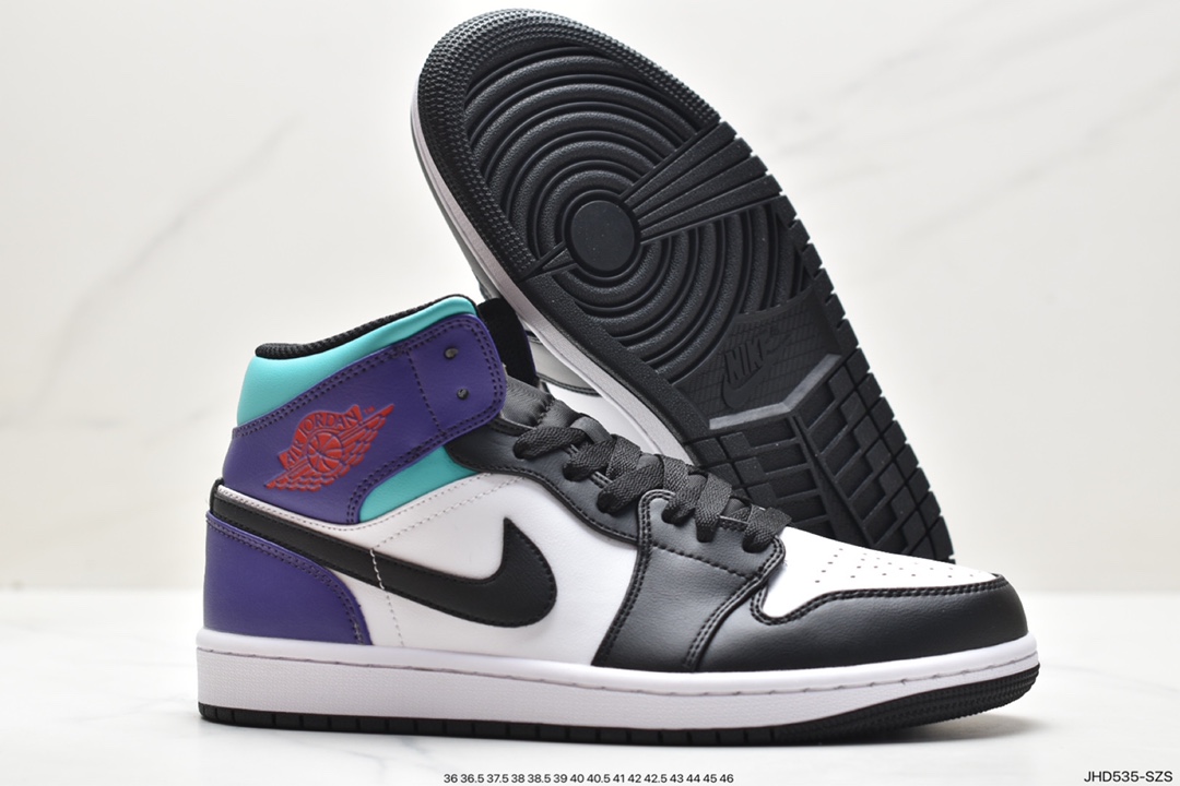 Jordan Air Jordan 1 Mid AJ1 Joe 1 Mid-top Retro Culture All-match Casual Sports Basketball Shoes DQ8426-154