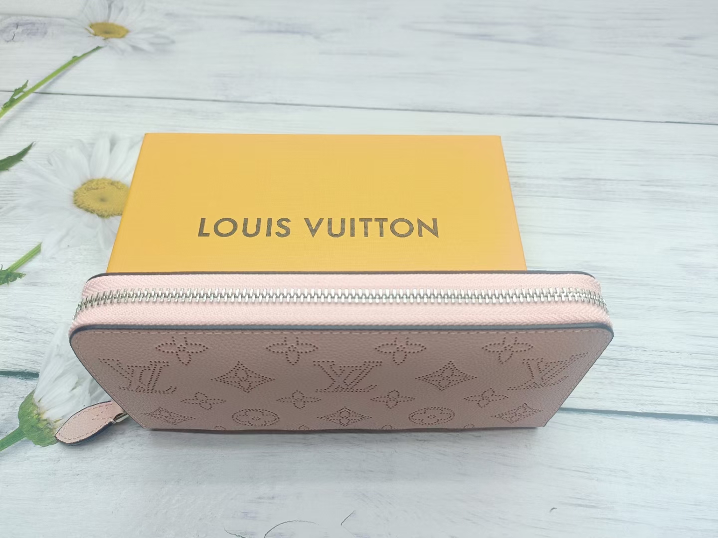 Leather wallet side view