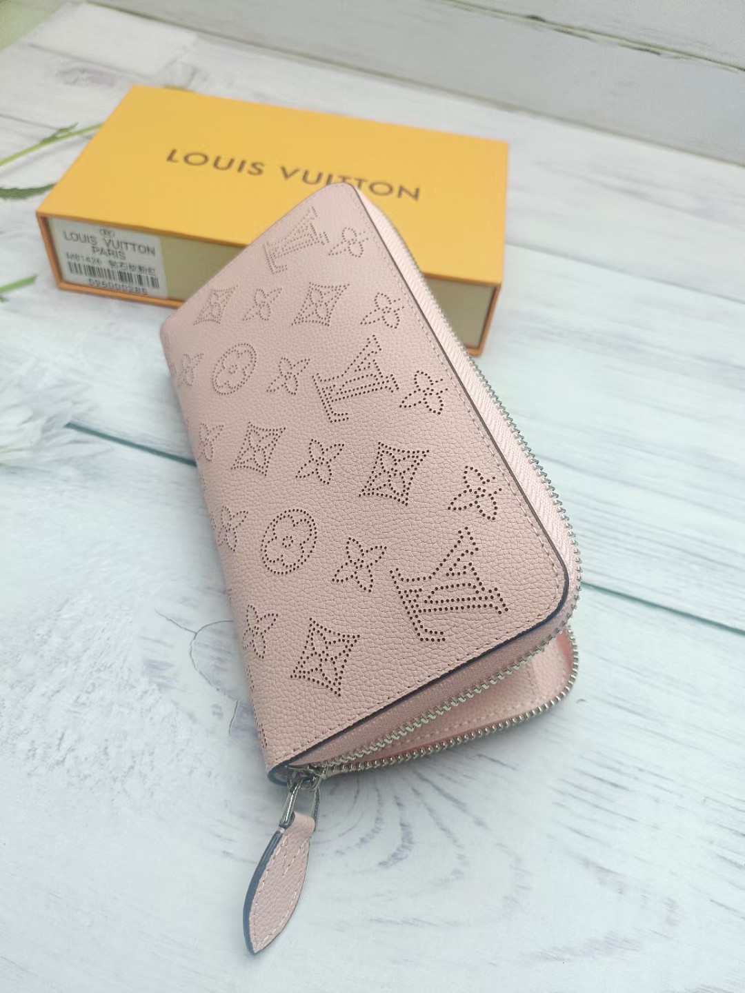 Interior details of the leather wallet