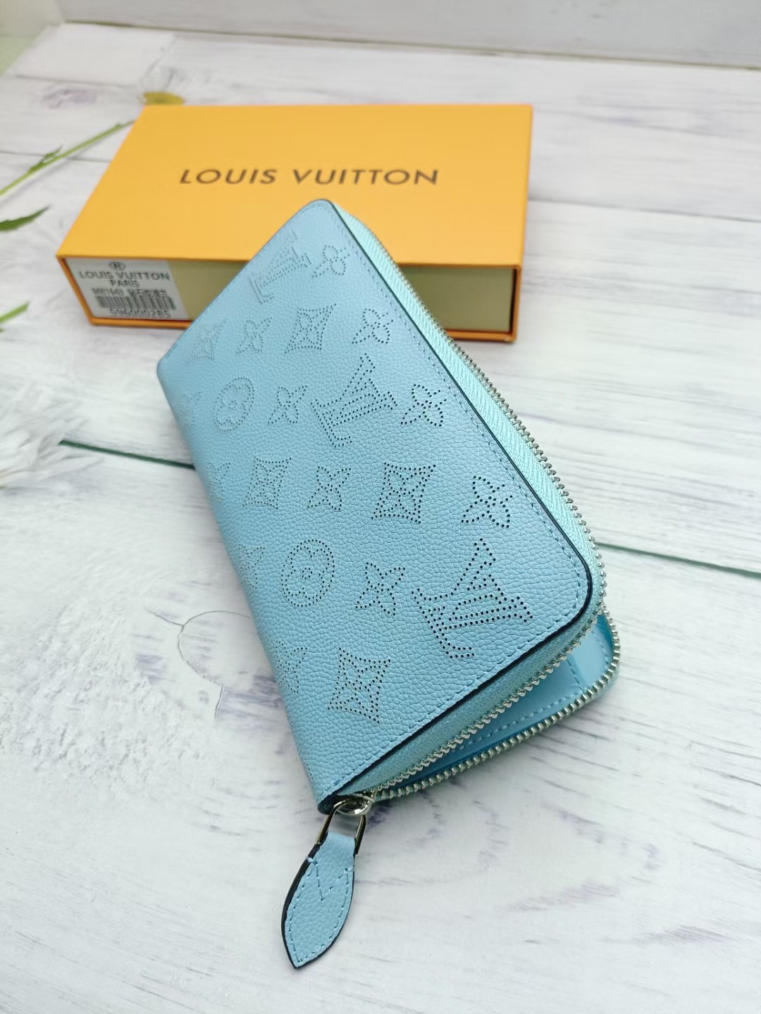 Interior details of the leather wallet