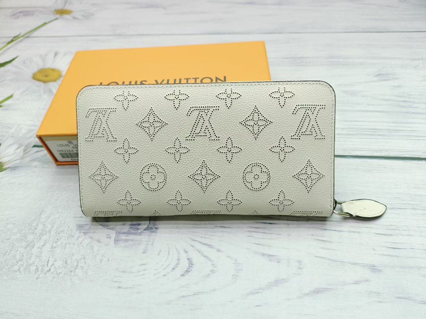 Leather wallet close-up, showing leather texture