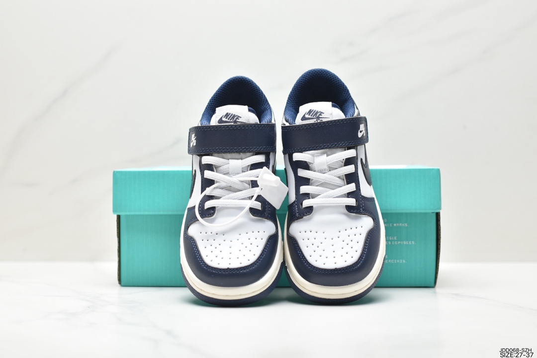 Nike children's shoes SB Dunk Low dunk series low-top casual sports skateboard shoes use soft cow split leather upper material DD1503-115