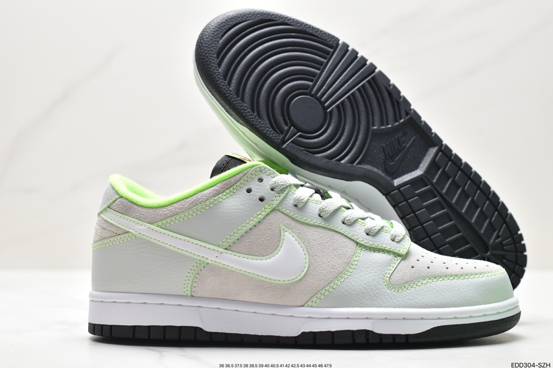 NIKE SB Dunk Low White Fluorescent Green FQ7260-001