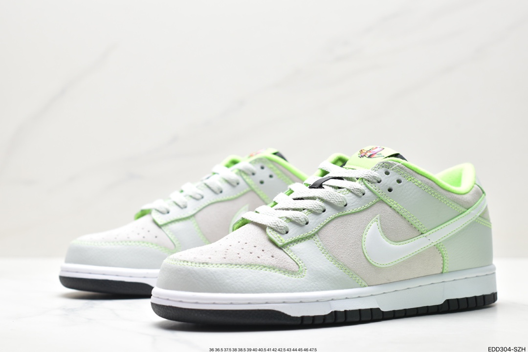 NIKE SB Dunk Low White Fluorescent Green FQ7260-001