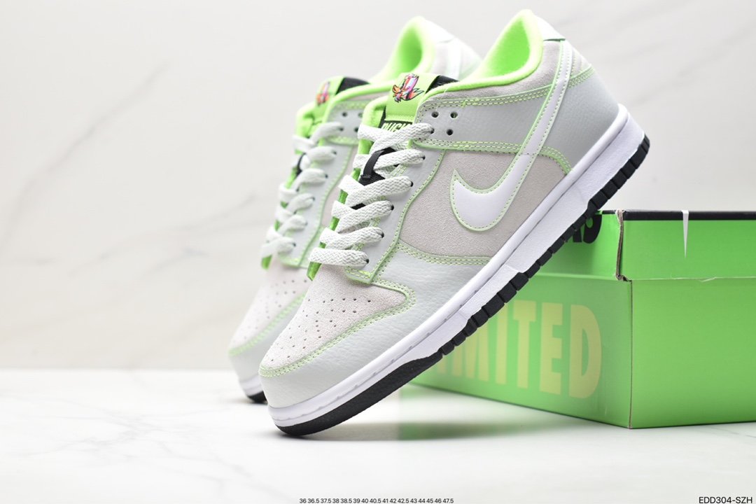 NIKE SB Dunk Low White Fluorescent Green FQ7260-001