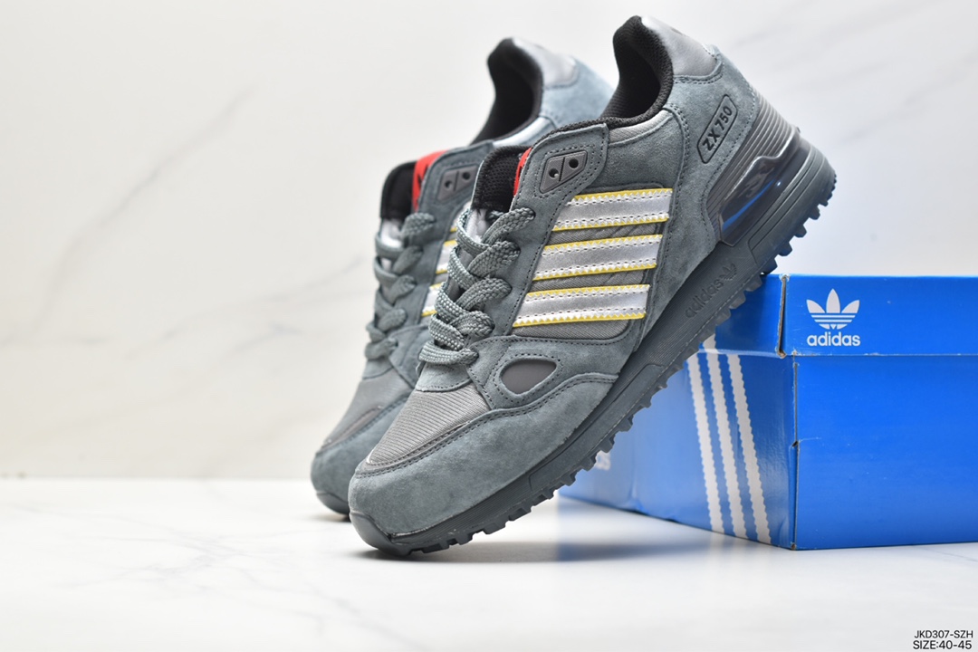 Adidas Originals ZX750 HD ”White/Black/Sliver” running shoes ”net woven beige black and silver reflective” G20866