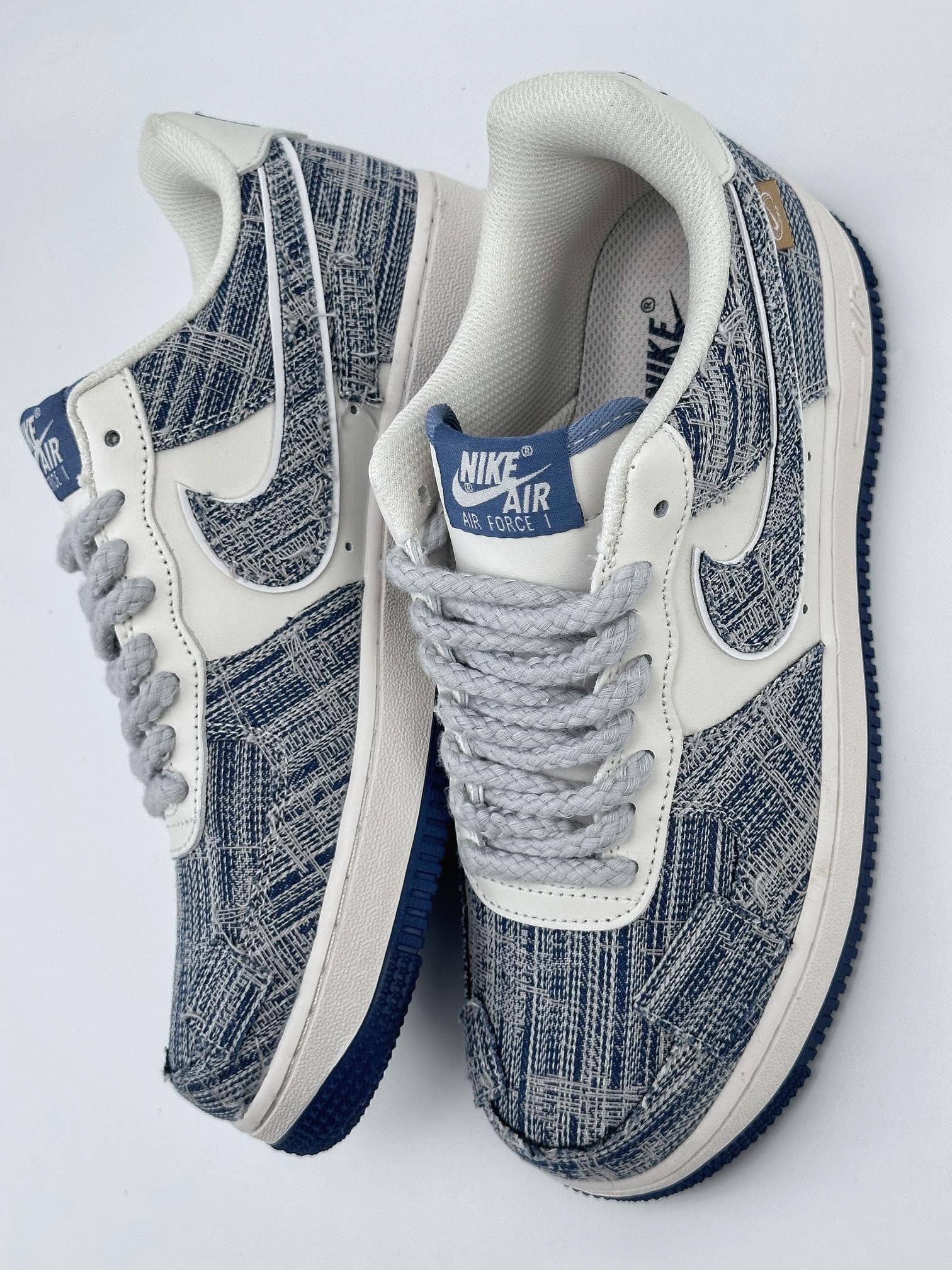 Nike Air Force 1 Low 07 White Blue Denim Patch FB0607-077