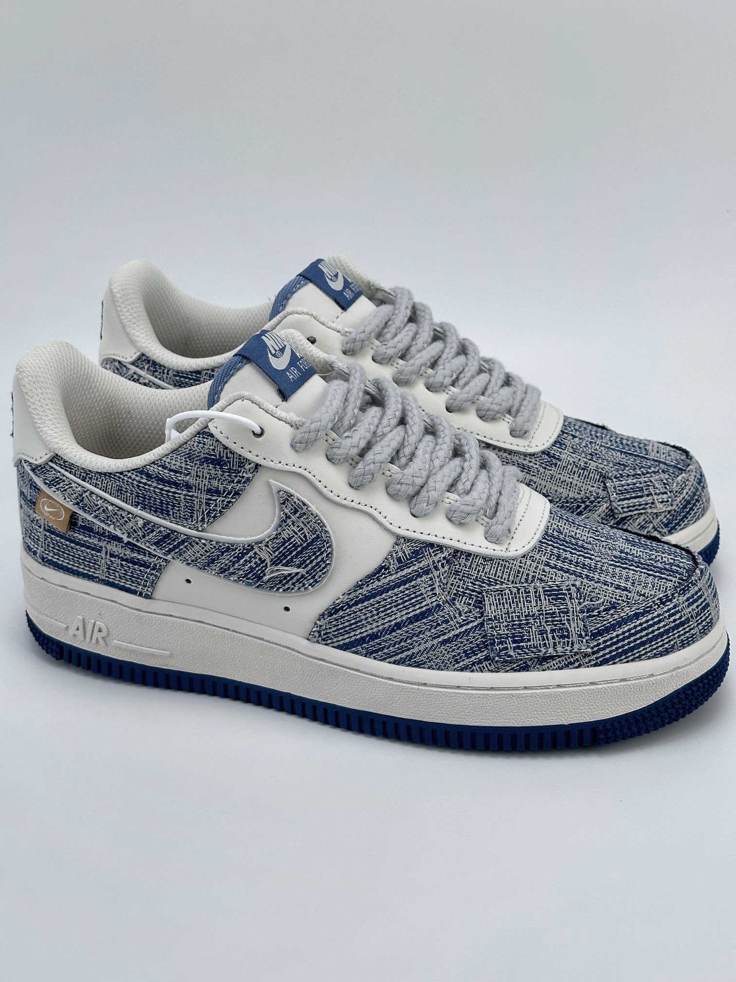 Nike Air Force 1 Low 07 White Blue Denim Patch FB0607-077