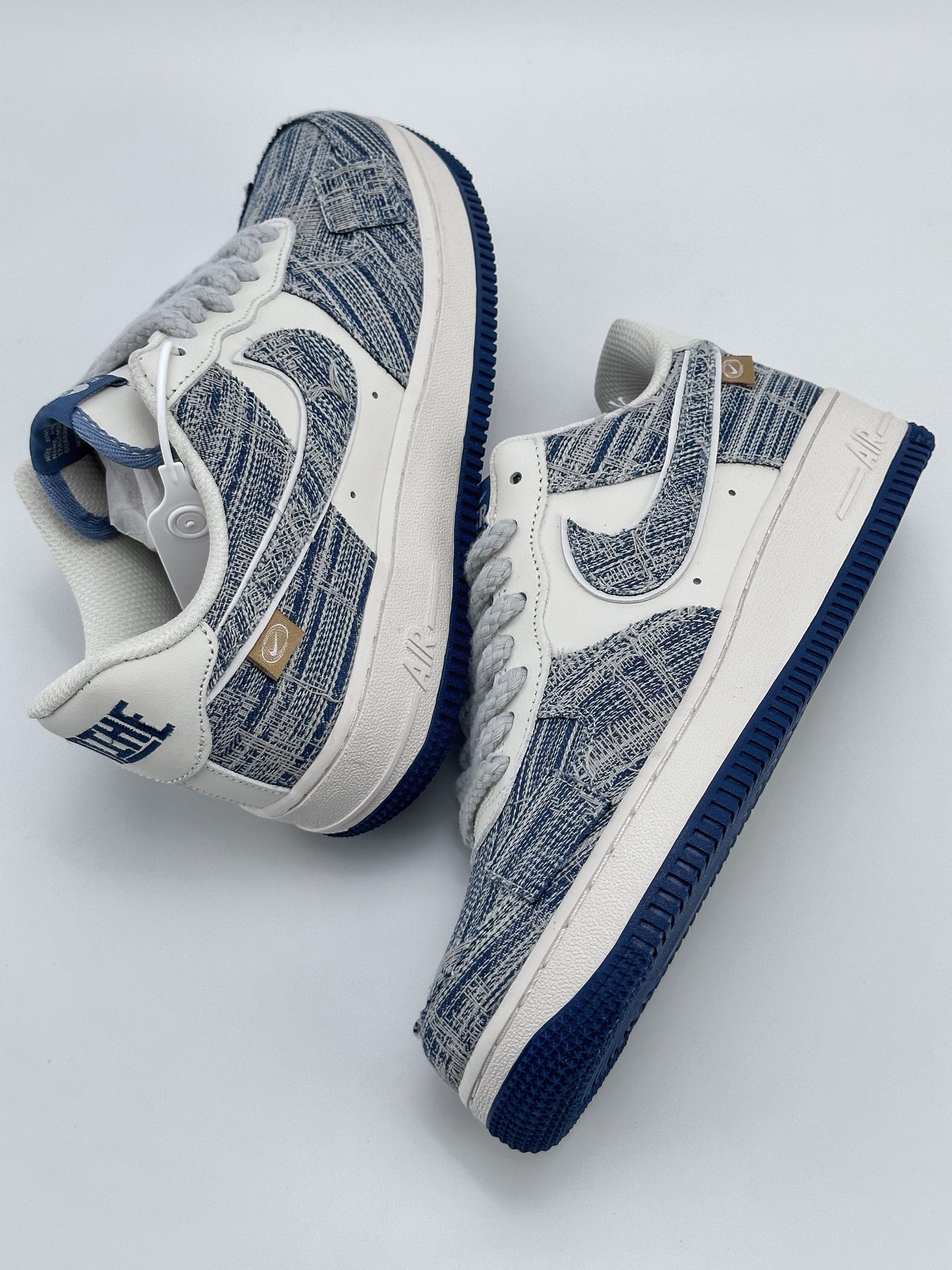 Nike Air Force 1 Low 07 White Blue Denim Patch FB0607-077