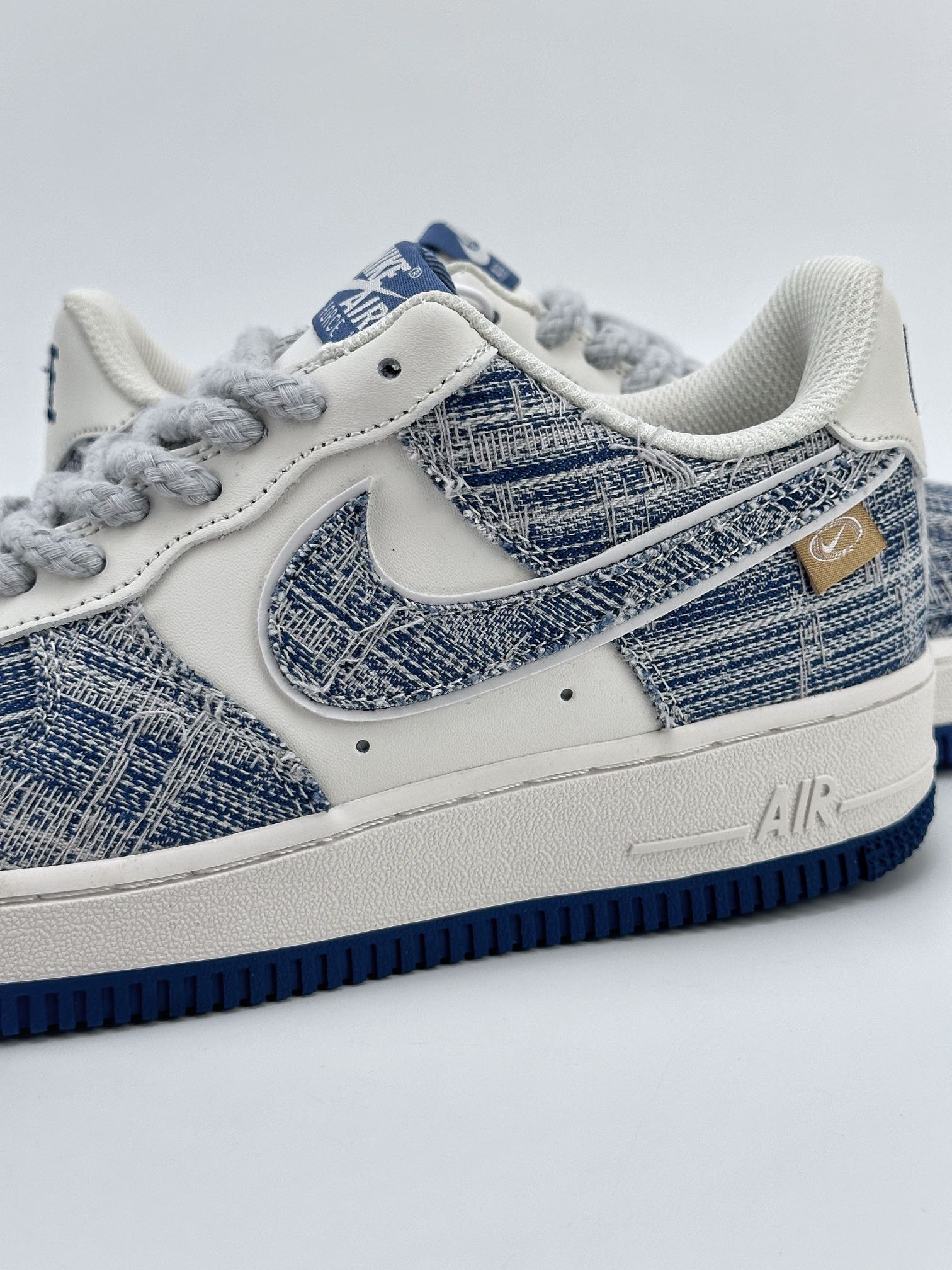 Nike Air Force 1 Low 07 White Blue Denim Patch FB0607-077