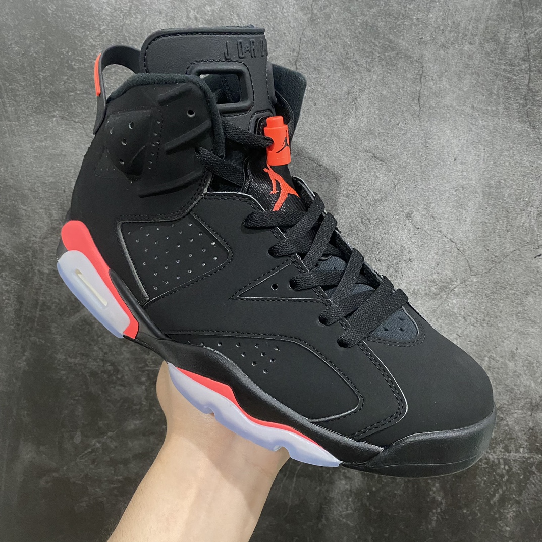 [DG version produced in Dongguan] Air Jordan AJ6 ”Black Infrared” black and red 2019 version replica 384664-060