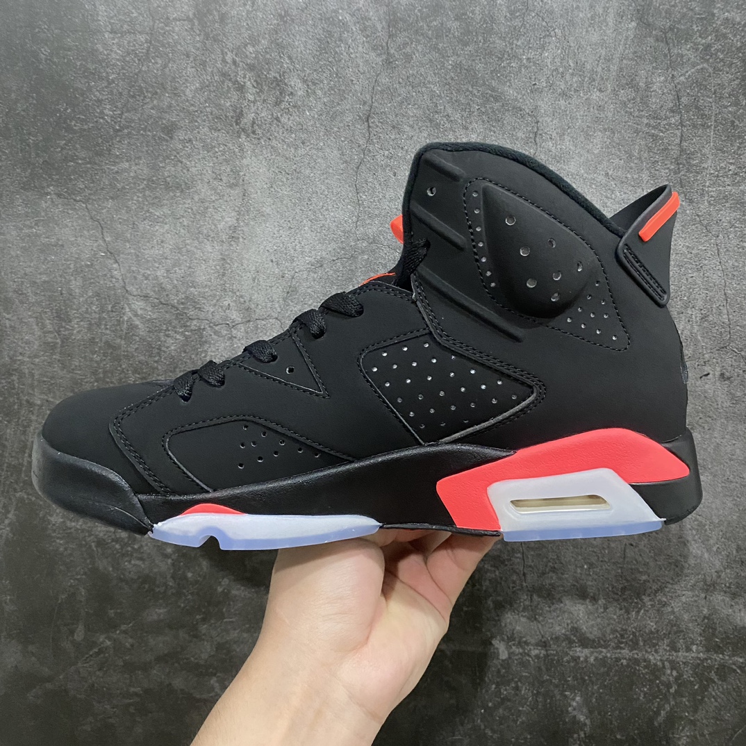 [DG version produced in Dongguan] Air Jordan AJ6 ”Black Infrared” black and red 2019 version replica 384664-060