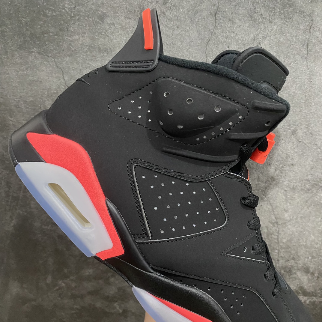 [DG version produced in Dongguan] Air Jordan AJ6 ”Black Infrared” black and red 2019 version replica 384664-060