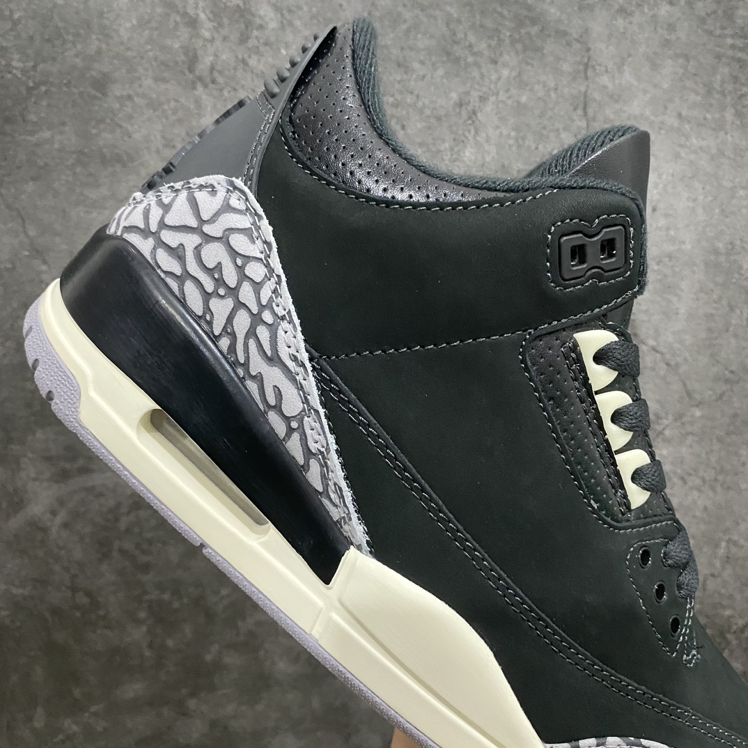 [i8 Pure Original] Air Jordan 3 WMNS ”Off Noir” Joe 3 AJ3 Suede Black Cement CK9246-001