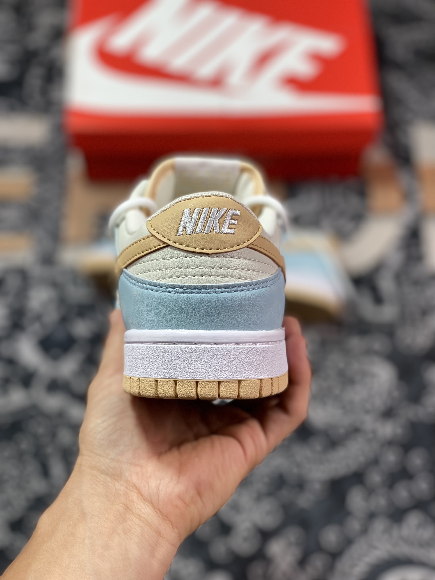 Nike SB Dunk Low ”Beige/Light Blue” Dunk Series Low-top Casual Sports Skateboard Shoes ”Sea Salt Coconut Cloud Rice Blue Binding Rope” DV0831-003