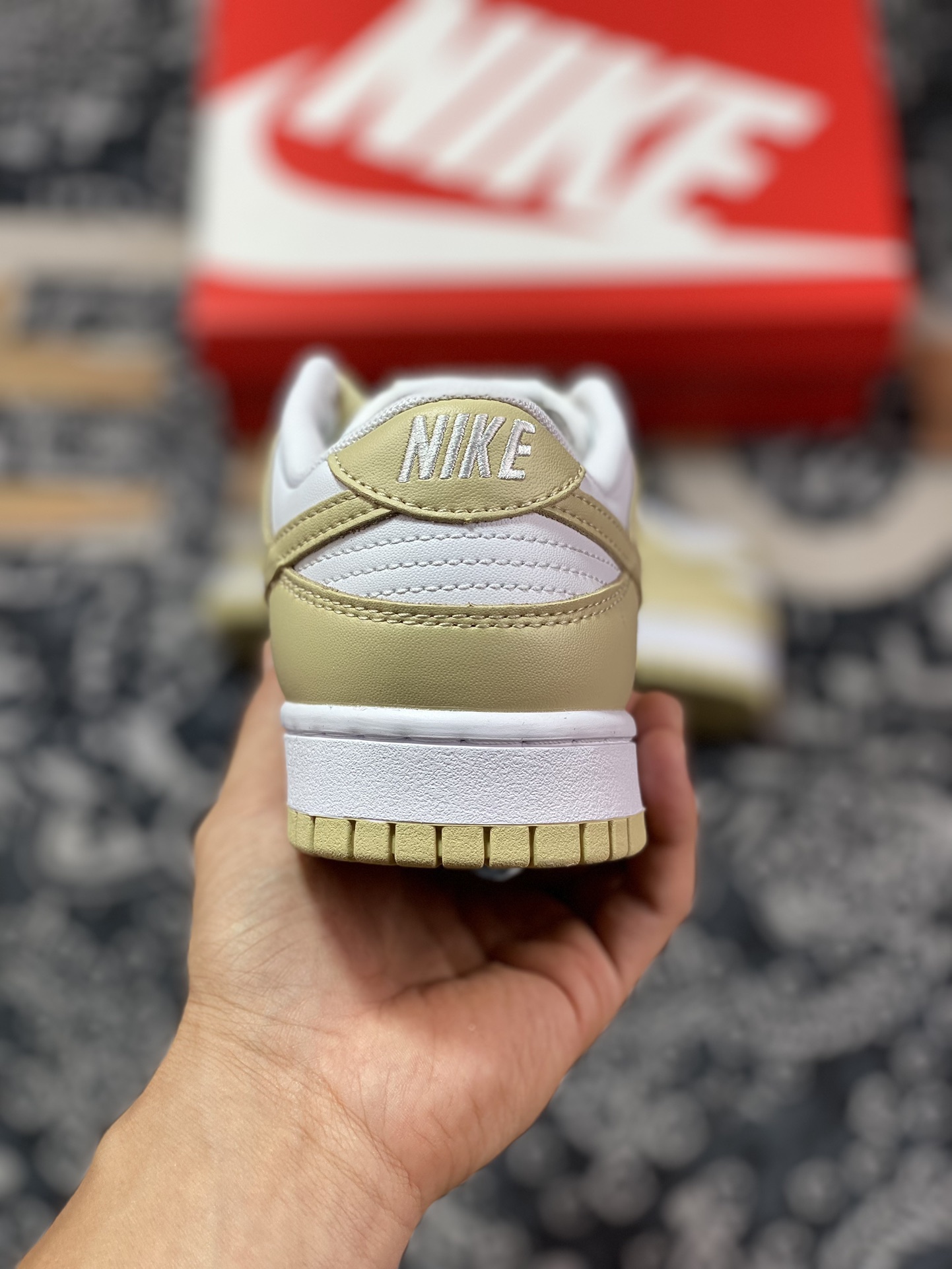 Nike Dunk low ”Team Gold” beige and white low-top casual sports shoes DV0833-100