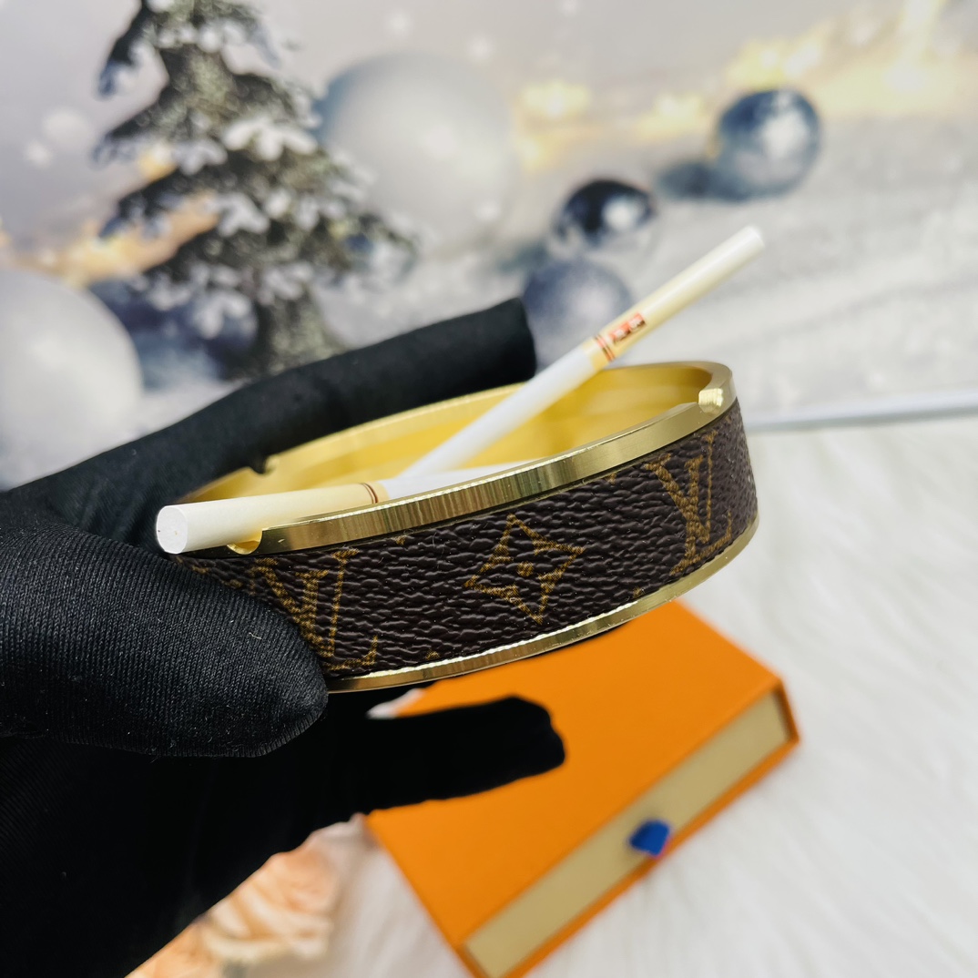 Pure copper ashtray side view