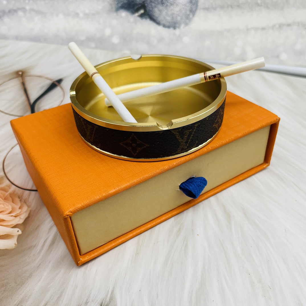 Pure copper ashtray front view