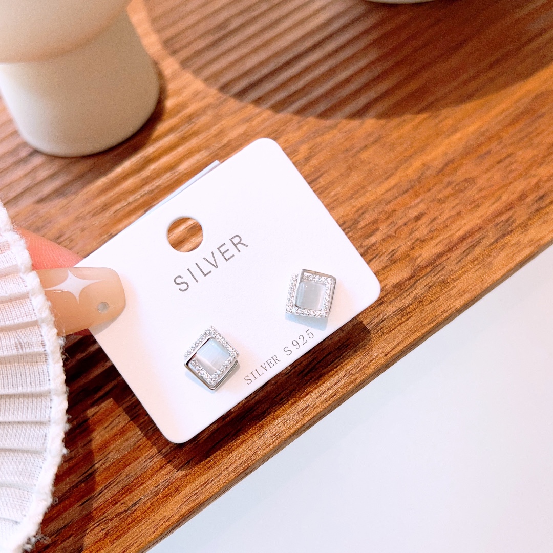 925 Silver Earrings Artistic Annual Party Silver