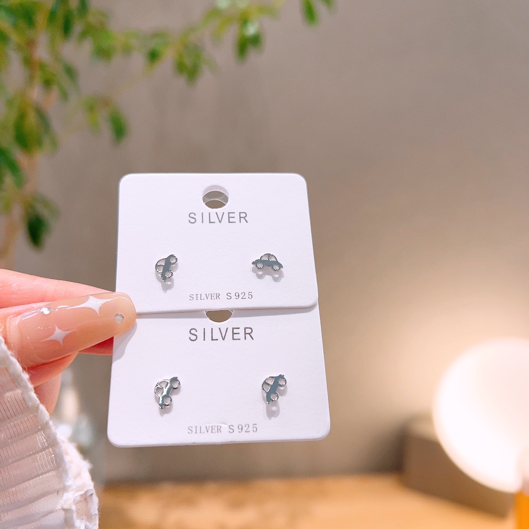 925 Silver Earrings Fashion Anniversary Gold