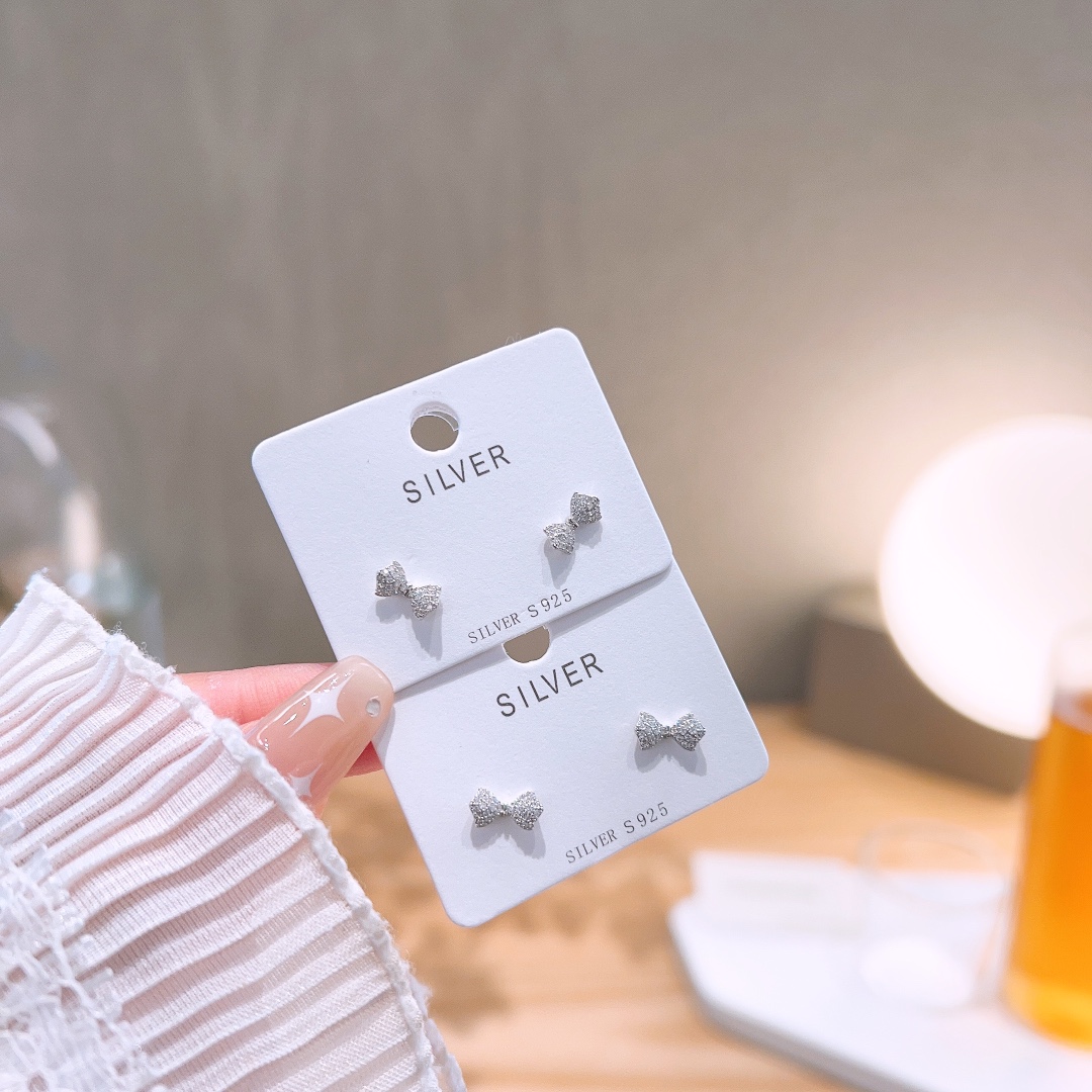 Hypoallergenic Silver Earrings Artistic Engagement Silver