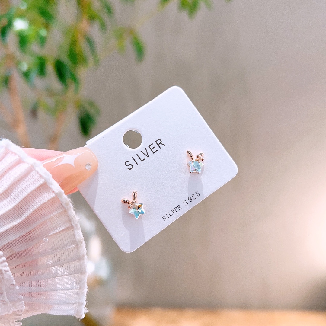 925 Silver Earrings Ins Style Teacher's Day Gold