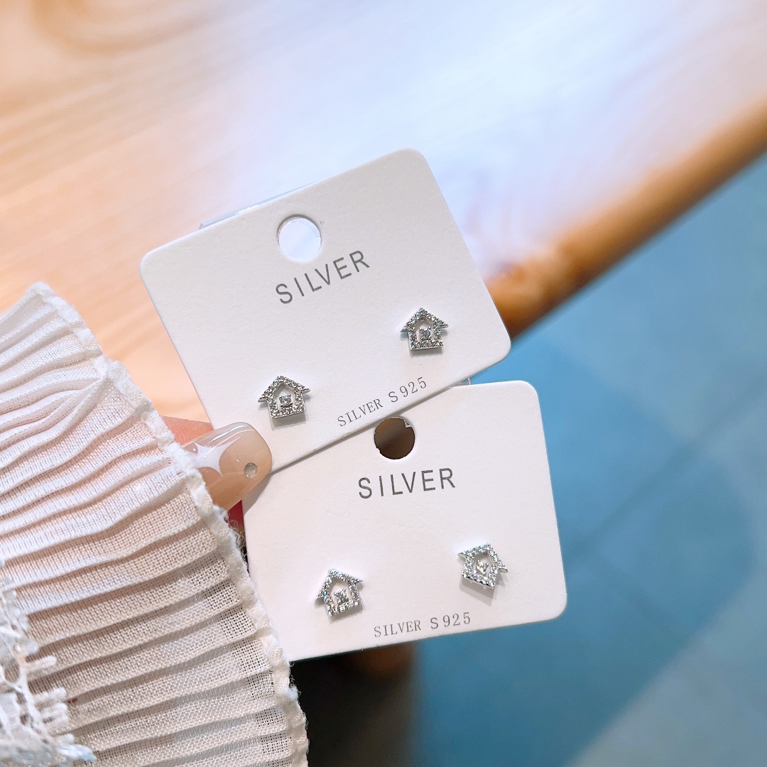 Fine Silver Earrings Playful New Year Gold