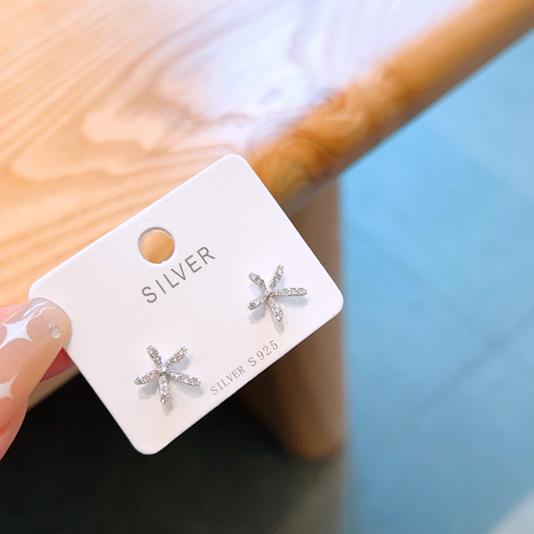 S925 Sterling Silver Earrings Chic Valentine's Day Silver