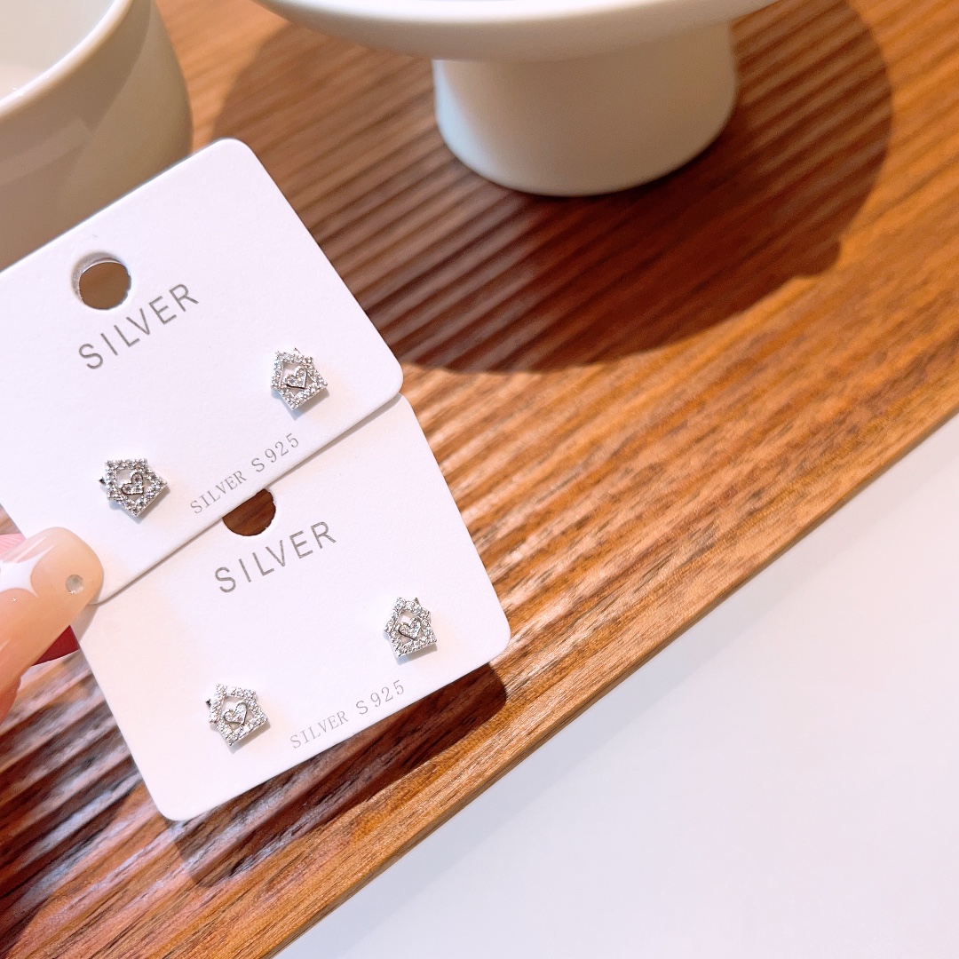 High Polish Silver Earrings Sweet Graduation Silver