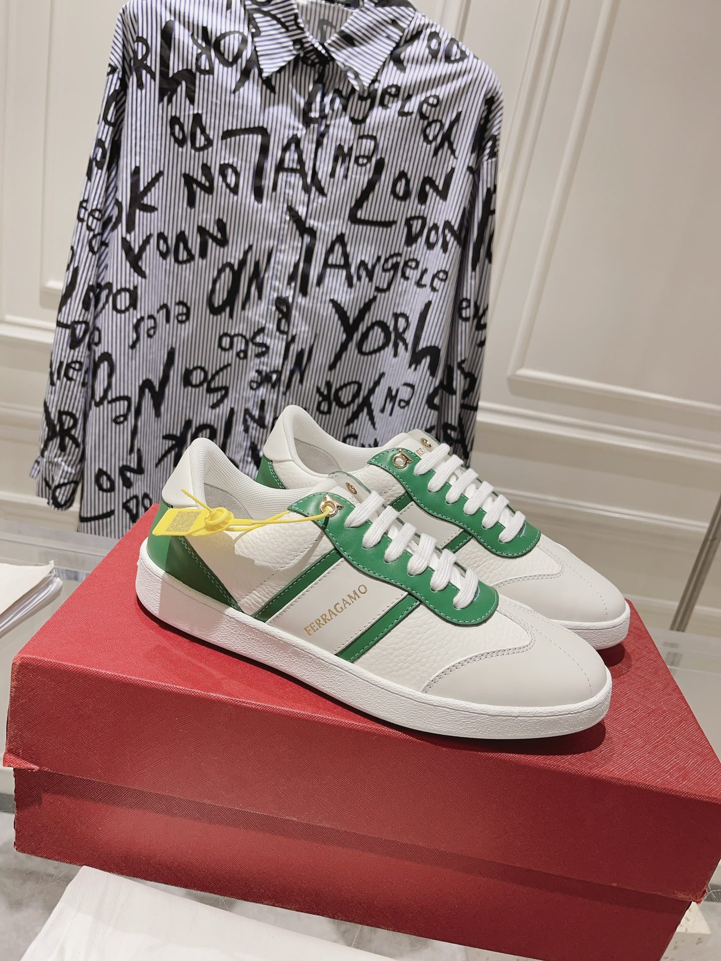 New Ferragan0 Male Sneakers: Retro Style, Imported Cattle Skin, TPU Bottom. - 图片 5